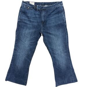 Polo Ralph Lauren Jeans Boho Flared Leg Mid Rise Dark Wash Blue Size: 31